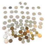 A group of half crowns, and other coinage. (1 box)
