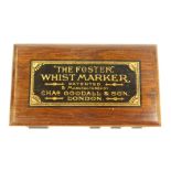 Withdrawn Pre-Sale - A 19thC The Foster Whist marker, in an ebonised case with back pointers,