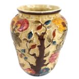 A H J Wood Indian Tree pattern vase, 21cm high.