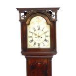 A Georgian mahogany longcase clock, by Samuel Hill of Sheffield, the break arch dial bearing Roman a