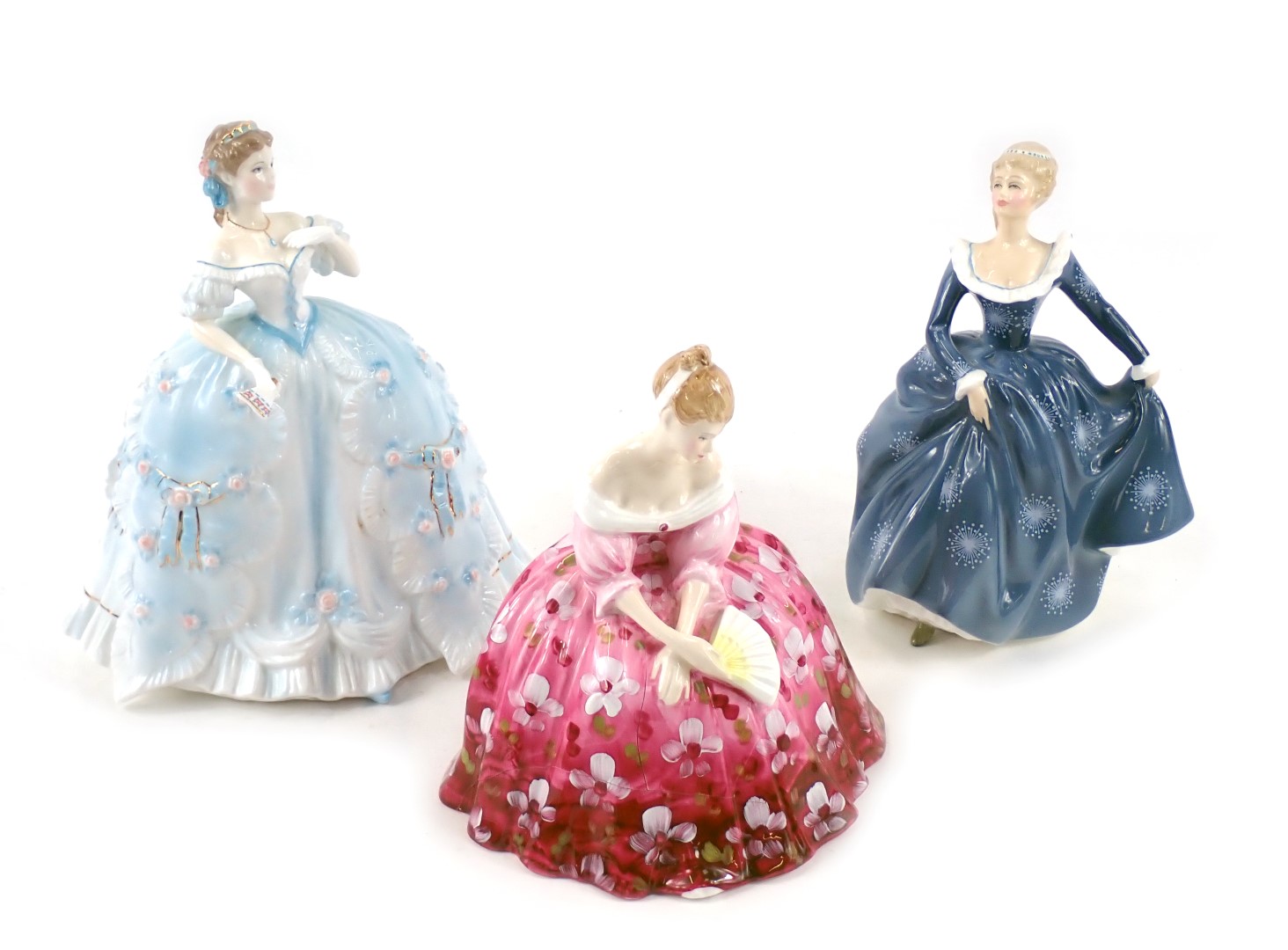 Three Royal Doulton and other figures, comprising Royal Doulton Victoria, HN2471, Fragrance HN2334,