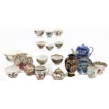 A group of Oriental porcelain, mainly 18thC Chinese, to include various tea bowls, saucers, sugar bo