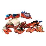 A group of Chinese silk shoes and boots, for ladies and children. (a quantity)