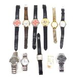 Various dress watches, an Alfex gentleman's wristwatch with 3cm diameter dial, subsidiary second han
