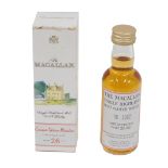 A bottle of The Macallan Single Highland Malt Scotch whisky, limited edition number 1582, 26 years o