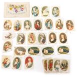 A quantity of cigarette silks, The King of Rome, Gerard, various others, etc., 7cm x 4cm, and an emb