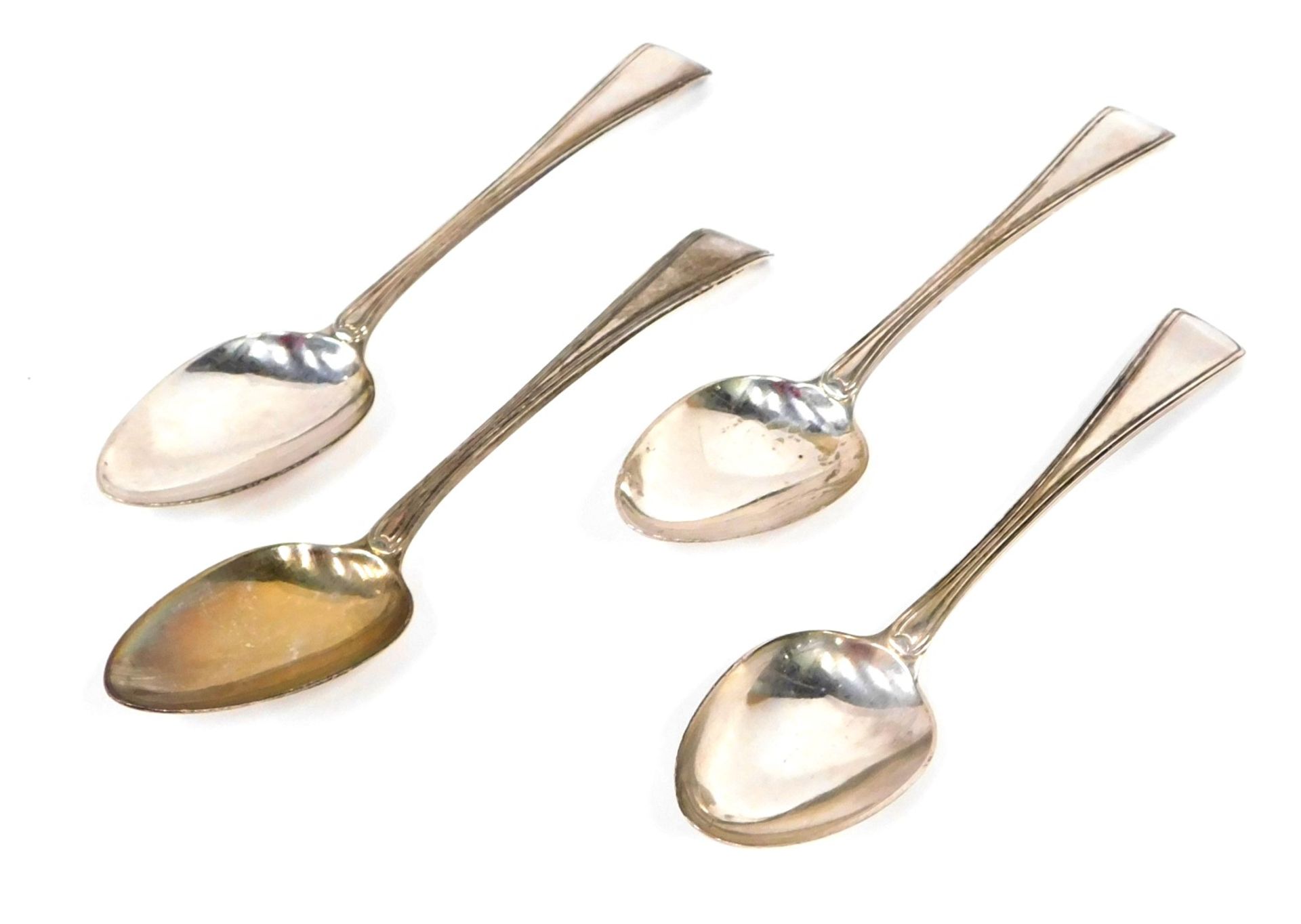 A set of four George III spoons, by Richard Crossley, lined Old English pattern, London 1801, 15cm l
