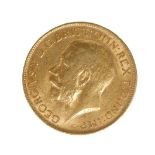 A George V gold full sovereign, 1912.