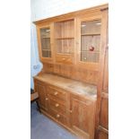A pine kitchen dresser.