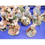 Various pottery rabbit ornaments, Continental bisque figures, etc. (a quantity)