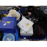 Various cameras, Hanimex, an Antler camera case containing a DVD video camera, various other items,