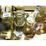 Various brass money boxes, frog, post box, etc. (a quantity)