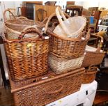 Various wicker, picnic hamper, baskets, etc. (a quantity)