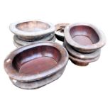 Nine various Chinese wash bowls. This lot is located at Oundle, Near Peterborough, PE8, viewing and
