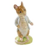 A Beswick Beatrix Potter figure Johnny Town Mouse, gold oval mark, 8cm high.