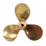 A 20thC brass propeller, marked 12.5 RH 10210, 29cm wide.