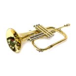 A Blessing Artist Elkhart American flugelhorn, 50cm long, with mouthpiece. (cased)