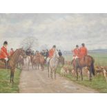 James W. Warren (20thC). Prince of Wales Hunting with the Grove and Retford Hunt, oil on canvas, sig