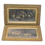 A. Thornton. Still life fruit, 26cm x 59cm, and another pair (2)