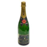 A bottle of Moet & Chandon champagne 1982, Dry Imperial, Epernay, France.