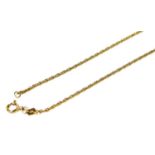 A 9ct gold double oval link neck chain, on a bolt ring clasp, 3.4g.