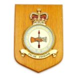 An RAF plaque, for the Royal Air Force Aeroplane and Armament Experimental Establishment, shield mou