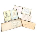 Five early 20thC and later autograph albums, signatures to include Leslie Holmes, Vera Lynn, Richard