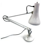 An Anglepoise white table or desk lamp, model 90.