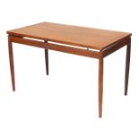 A 1960s Danish teak side table, probably Grete Jalk for France & Son, the rectangular top raised on