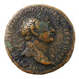 A Marcus Aurelius bronze coin.