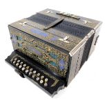 A Viceroy accordion, twenty one button, boxed.