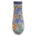 A modern Chinese porcelain vase, of tapered ovoid design, decorated in under glaze blue with dragons