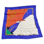 A Hermes Souvenirs de Paris silk scarf, designed by Hilton McConnico, 86cm x 86cm.