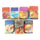 Rowling (J K). Harry Potter, seven volumes, five in hardback.