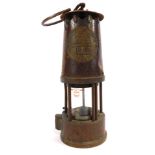 A Protector Lamp & Lighting Company Eccles mining lamp, No 180, 23cm high.