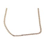 A 9ct gold fancy link neck chain, 60cm long.
