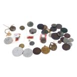 Various coins, tokens, etc, to include King George and Queen Mary Coronation medallion, coin for Cai