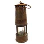 A Protector Lamp & Lighting Company Eccles mining lamp, No 257, 23cm high.