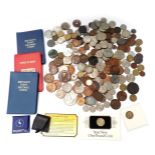 Various GB pre decimal and world coinage, to include two Britain's First Decimal Coin sets, a Charle