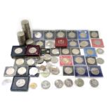 Various commemorative and other coinage, to include crowns, 1953 five shillings, 1977 silver jubilee