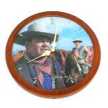 A Hamilton Collection The Duke American Legends wall clock, sculpture no 379D, depicting John Wayne,