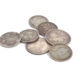 Various 19thC silver coinage, comprising a George IV 1821 crown, Queen Victoria 1887 crown, and four