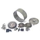A group of Middle Eastern and European silver and white metal jewellery, comprising Eastern inspired