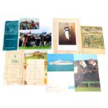 A group of horse racing memorabilia, to include an Irish 1000 guineas race card for 25th May 1991, s