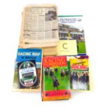A group of horse racing related memorabilia, to include various race day tags, contained in a tin, n