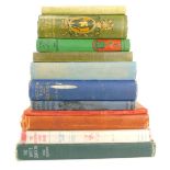 Eleven mid century cloth bound illustrated books, to include Gulliver's Travels, colour illustration