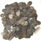 Various pre decimal coinage, to include Queen Victoria veiled heads pennies, George V half pennies,