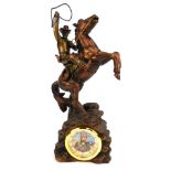 A Bradford Exchange Timeless Legend John Wayne cold cast bronzed Masterpiece mantel clock, with cert