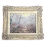 After Dipnall. Autumnal scene, coloured print, 18cm x 23cm, in ornate frame.