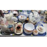 General household effects, to include part tea wares, blue and white bowl, further tea wares, sundae